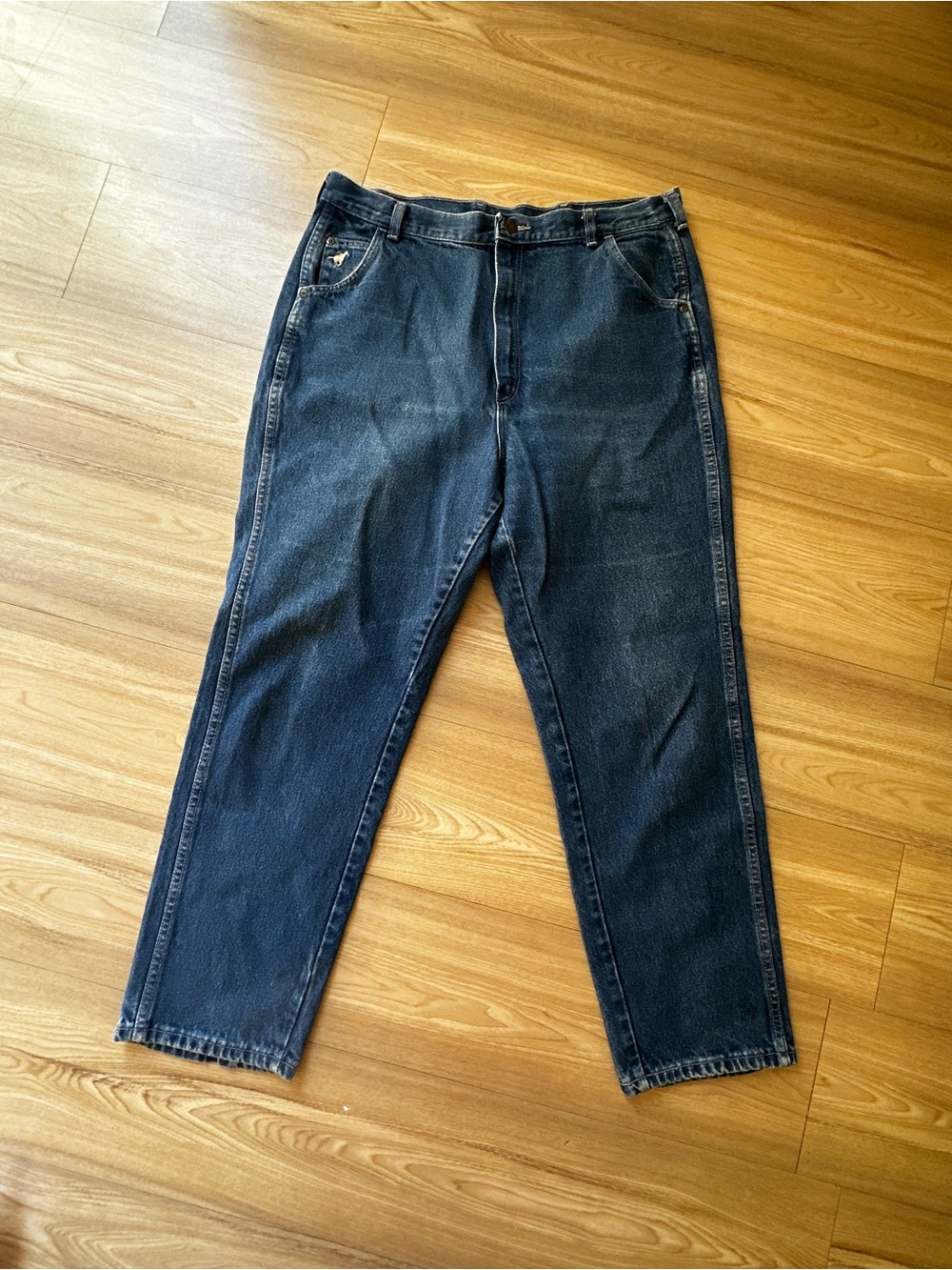 Vintage Wrangler Relaxed Fit Jeans in Dark Blue Denim